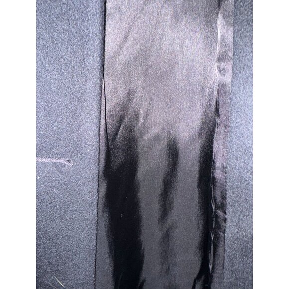 Vintage Forecaster Of Boston Wool Blend Long Overcoat Black Made In Usa - Picture 10 of 14